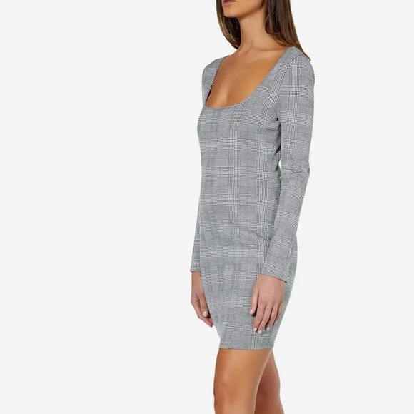 Square Neck Jacquard Dress, NWT, Size Small, S, black and white - Picture 2 of 4